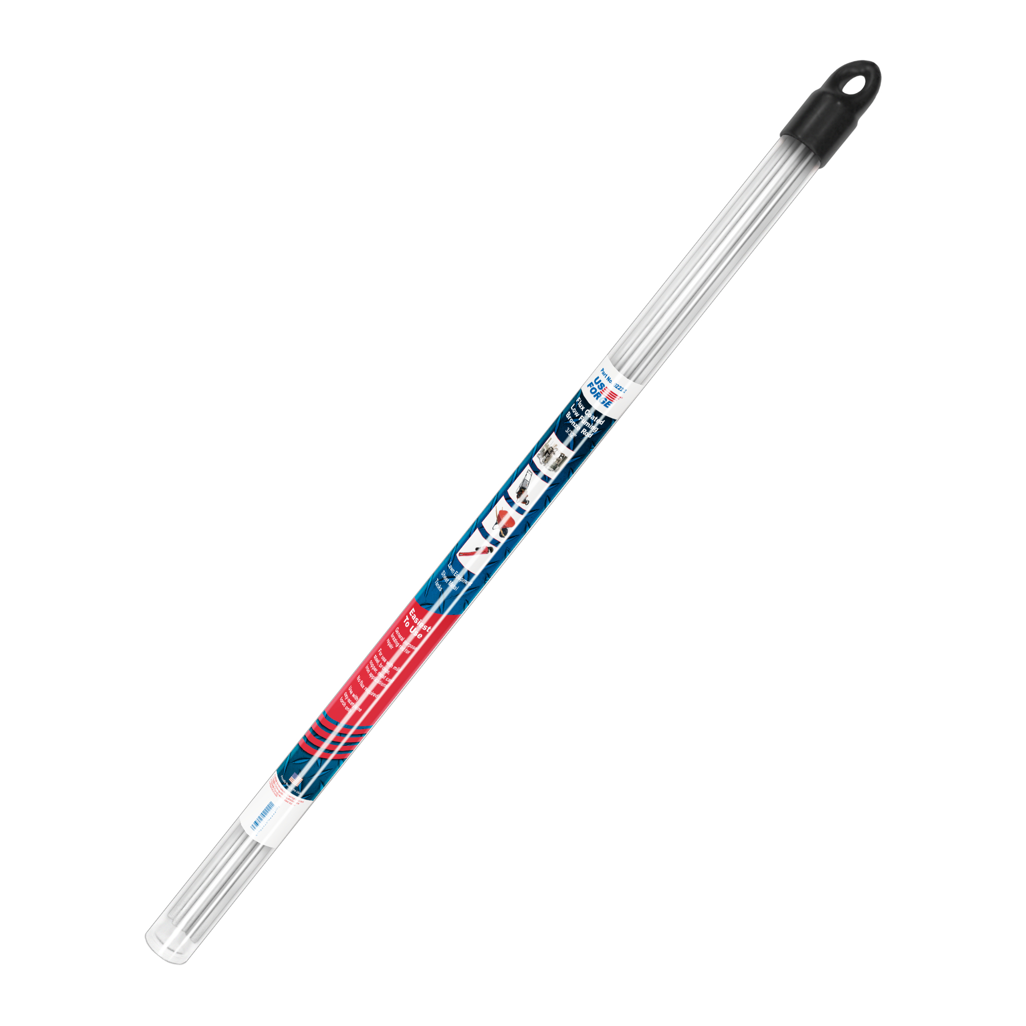 US Forge® 3/32" x 18" Bronze Flux Coated Brazing Rod - 0.8 lbs, Model# 2222